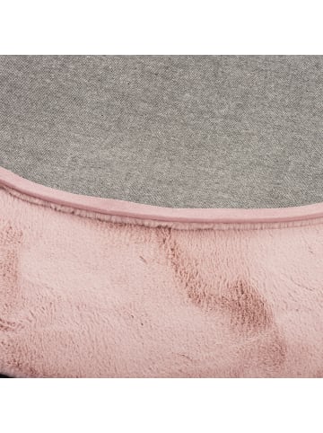 Pergamon Fellteppich Luxus Super Soft Plush Rund in Altrosa
