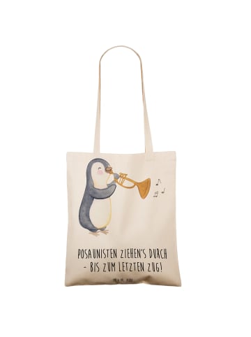Mr. & Mrs. Panda Uni Tasche Trombone Durchzieher mit Spruch in Creme