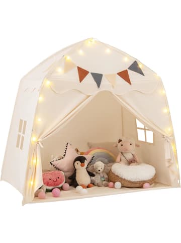 COSTWAY Spielhaus Kinder Indoor in Beige