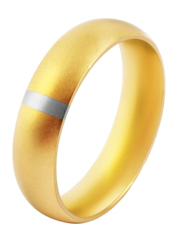 Adeliás Damen Ring aus Edelstahl in gold