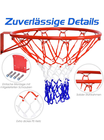 COSTWAY Basketballring in Rot