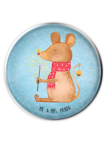 Mr. & Mrs. Panda Waschbecken-Stopfen Maus Weihnachten ohne Spruch in Eisblau