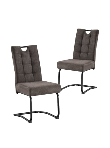 B&D Home 2er-Set: Esszimmerstuhl SOFIA in Braun - (B)48 x (H)96 x (T)60 cm