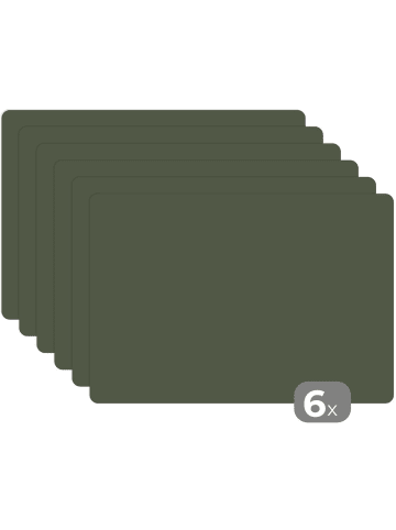 MuchoWow Platzset - Tischset (6-teilig) Grün, abwaschbar