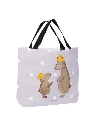 Mr. & Mrs. Panda Shopper Bären mit Hut ohne Spruch in Grau Pastell
