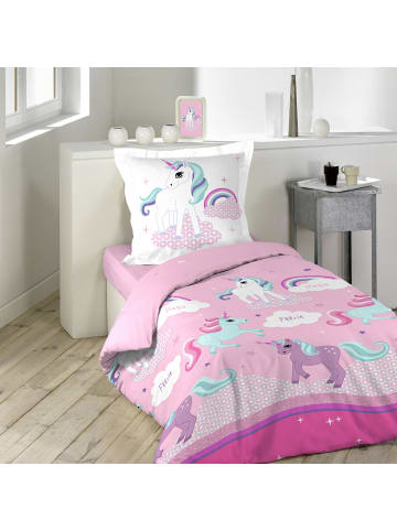 dynamic24 Bettwäsche-Set in Rosa