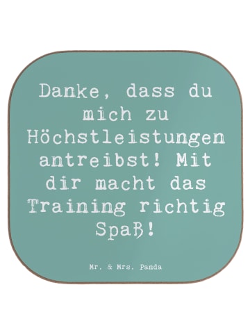 Mr. & Mrs. Panda gläseruntersetzer Spruch Motivierender Fitness-... in Meeresbrise