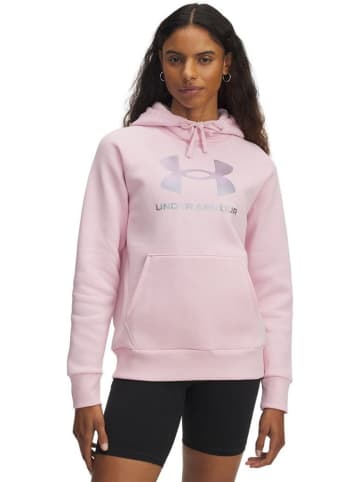 Under Armour Hoodie "Rival Shimmer Hoodie Fleece" in Pink