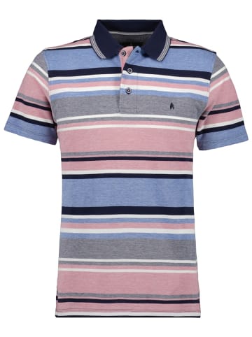 Ragman Streifen-Poloshirt, Pima-Baumwolle in Violett