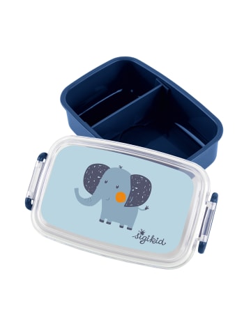 Sigikid Brotzeitbox Pausenbrot Snackdose Elefant in blau
