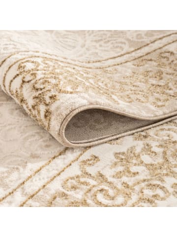 KADIMA DESIGN Teppich Kurzflor Orientalisch Wohnzimmer in Beige