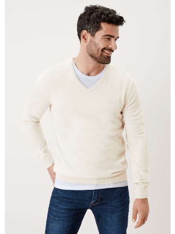 S. Oliver Pullover langarm in Creme