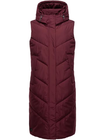 ragwear Steppweste Suminka Vest in Wine Red