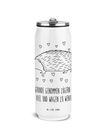 Mr. & Mrs. Panda Thermosbecher Igel Herzen mit Spruch in Weiß
