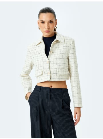 KOTON Blazer in Ekru Karomuster
