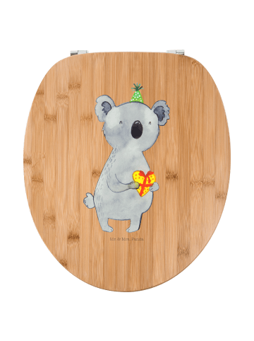 Mr. & Mrs. Panda Motiv WC Sitz Koala Geschenk ohne Spruch in Braun