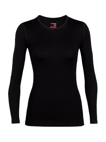 icebreaker Shirt 260 Tech LS Crewe in Schwarz