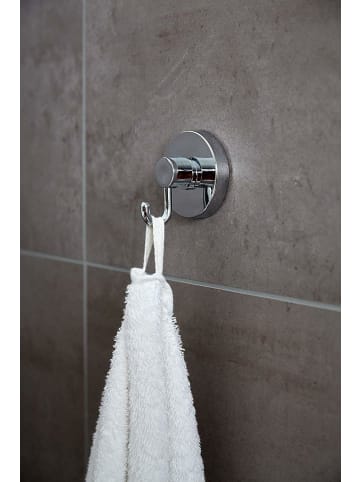 Wenko Vacuum-Loc Haken, 2er Set in Silbern, (B) 6 x (H) 6,7 x (L) 5 cm