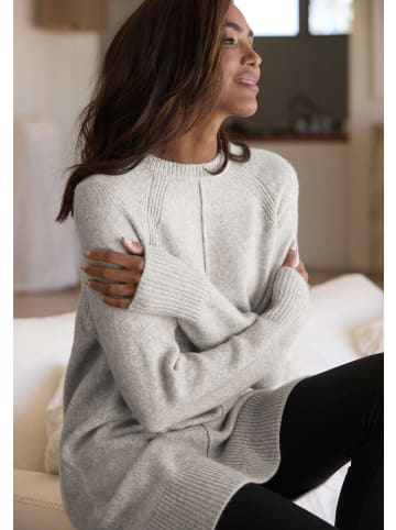 LASCANA Longpullover in grau meliert