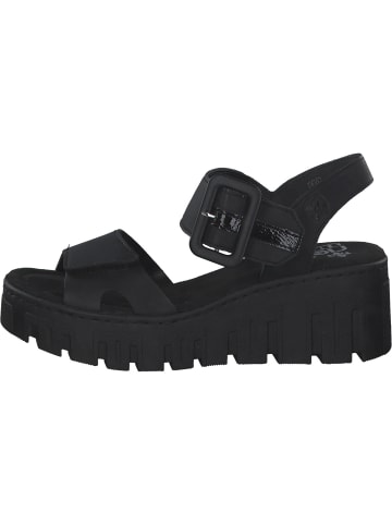 rieker Plateau-Sandaletten in Schwarz/Black