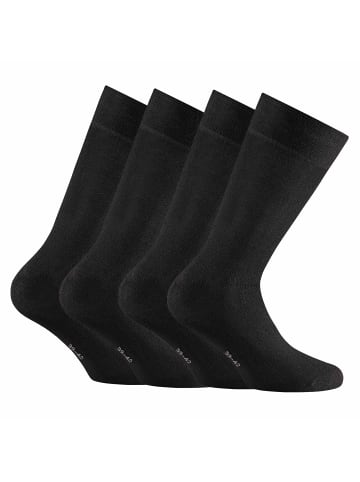 Rohner Socken 4er Pack in Schwarz