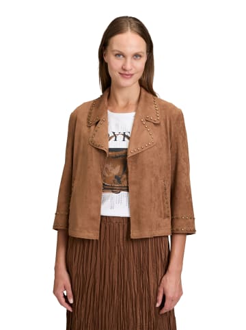Betty Barclay Kunstleder-Jacke mit Nieten in Classic Nougat