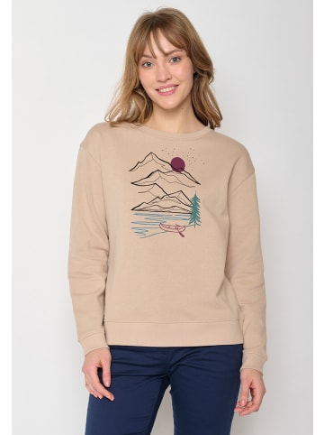 GreenBomb Sweatshirt Nature Mountain Trip in Kaffee Latte