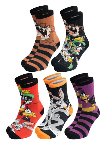 Looney Tunes  5er Pack Looney Tunes Socken Sneaker Strümpfe in Mehrfarbig