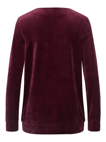 Hanro Sweatshirt Favourites in ruby wine