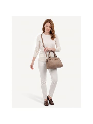 Tamaris TAS Martina Schultertasche Leder 32 cm darktaupe
