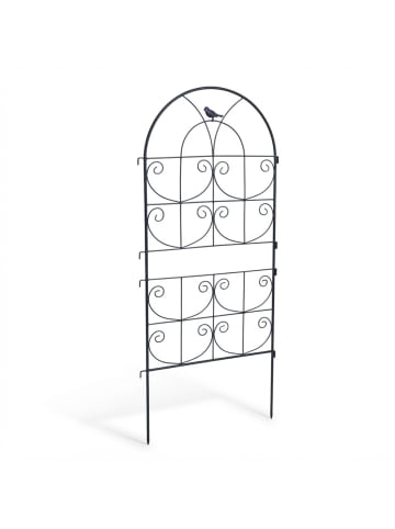 relaxdays 4 x Rankgitter "Vogel" in Schwarz - (B)50 x (H)116 cm