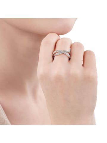 Tom Tailor Ring Silber 925, rhodiniert in silber