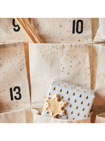 Butlers Adventskalender SANTA IS COMING in Beige / Gold