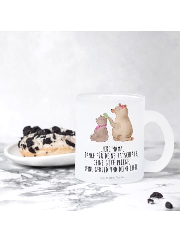 Mr. & Mrs. Panda Glas Bär Kind mit Spruch in Transparent