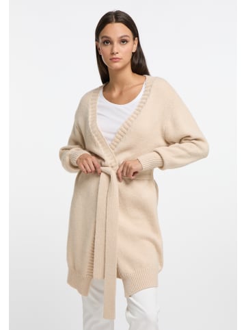 RISA Strick Long Cardigan in Beige