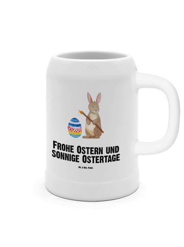 Mr. & Mrs. Panda Bierkrug Hase Eiermalen mit Spruch in Weiß