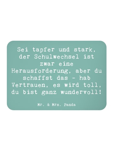 Mr. & Mrs. Panda Kühlschrankmagnet Spruch Einen Schulwechsel bew... in Meeresbrise