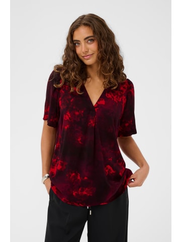 CULTURE Kurzarm-Bluse CUelsie Fitted in Red Flower