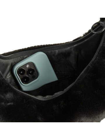 Puma Up Faux Fur Slouchy Hobo - Umhängetasche 31.5 cm (black) in schwarz