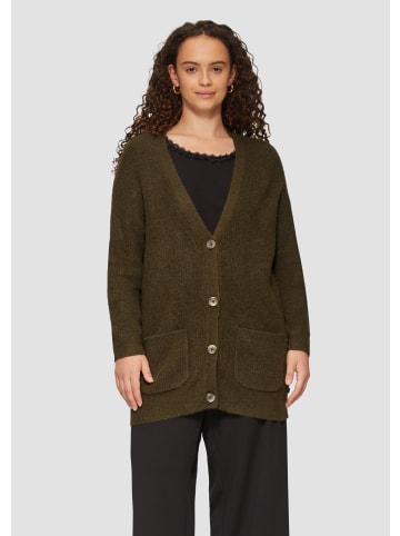 QS Strickjacke langarm in Olive