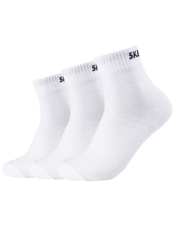 Skechers Skechers 3PPK Unisex Mesh Ventilation Quarter Socks in Weiß