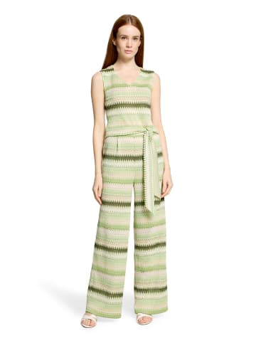 CARTOON Jumpsuit mit Bindegürtel in Green/Rosé
