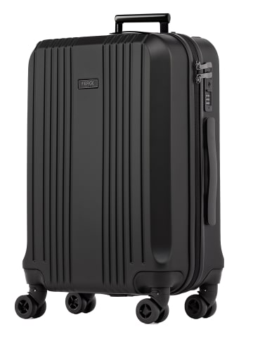 FERGÉ Koffer Hartschale Handgepäck Koffer 55 x 40 x 22 cm TSA-Schoß in grau