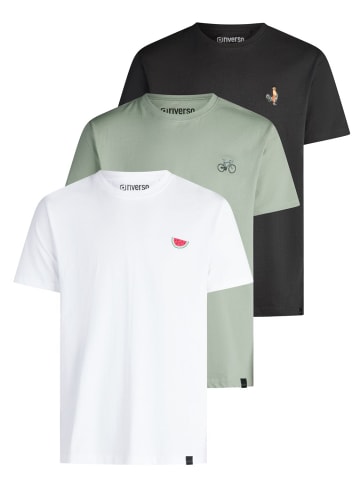 riverso  T-Shirt riverso RIVJay 3er Set Pack in Mehrfarbig