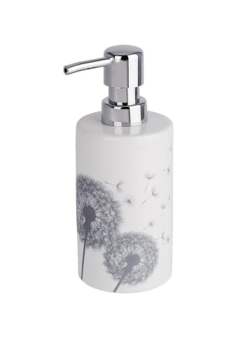 Wenko Astera Flüssigseifen-Spender Fassungsvermögen 0.36 L, Keramik in Weiß, 8 x 18 cm