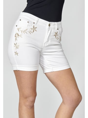 KOROSHI HOSE KURZE JEANS in weiß