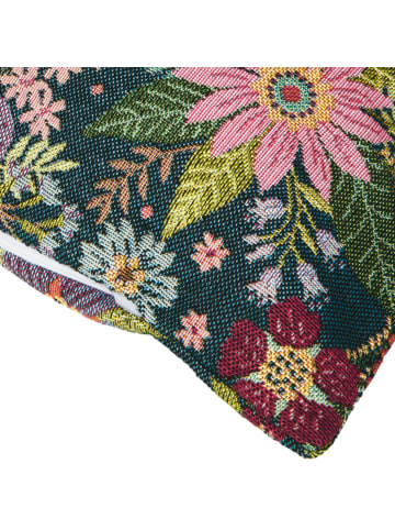 Erwin Müller Jacquard, Baumwollmischung, Gewebt Kissenhülle in blau-bunt
