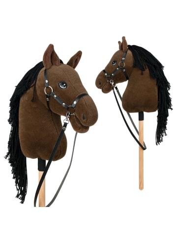 Pink Papaya Hobby Horse " Blaze - Small " in dark brown