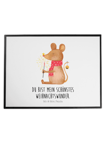 Mr. & Mrs. Panda schreibtischunterlage Maus Weihnachten mit Spruch in Weiß