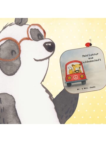 Mr. & Mrs. Panda Untersetzer für Gläser Fahrlehrer Leidenschaft ... in Weiß